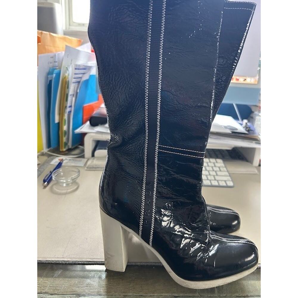 Prada Vernice Sport Tall Boots - Size 6.5 / 36.5 - Picture 3 of 5